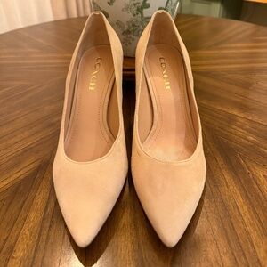 Coach Nude Suede Heels – Pointed Toe Pumps, Size 9 (Like New)